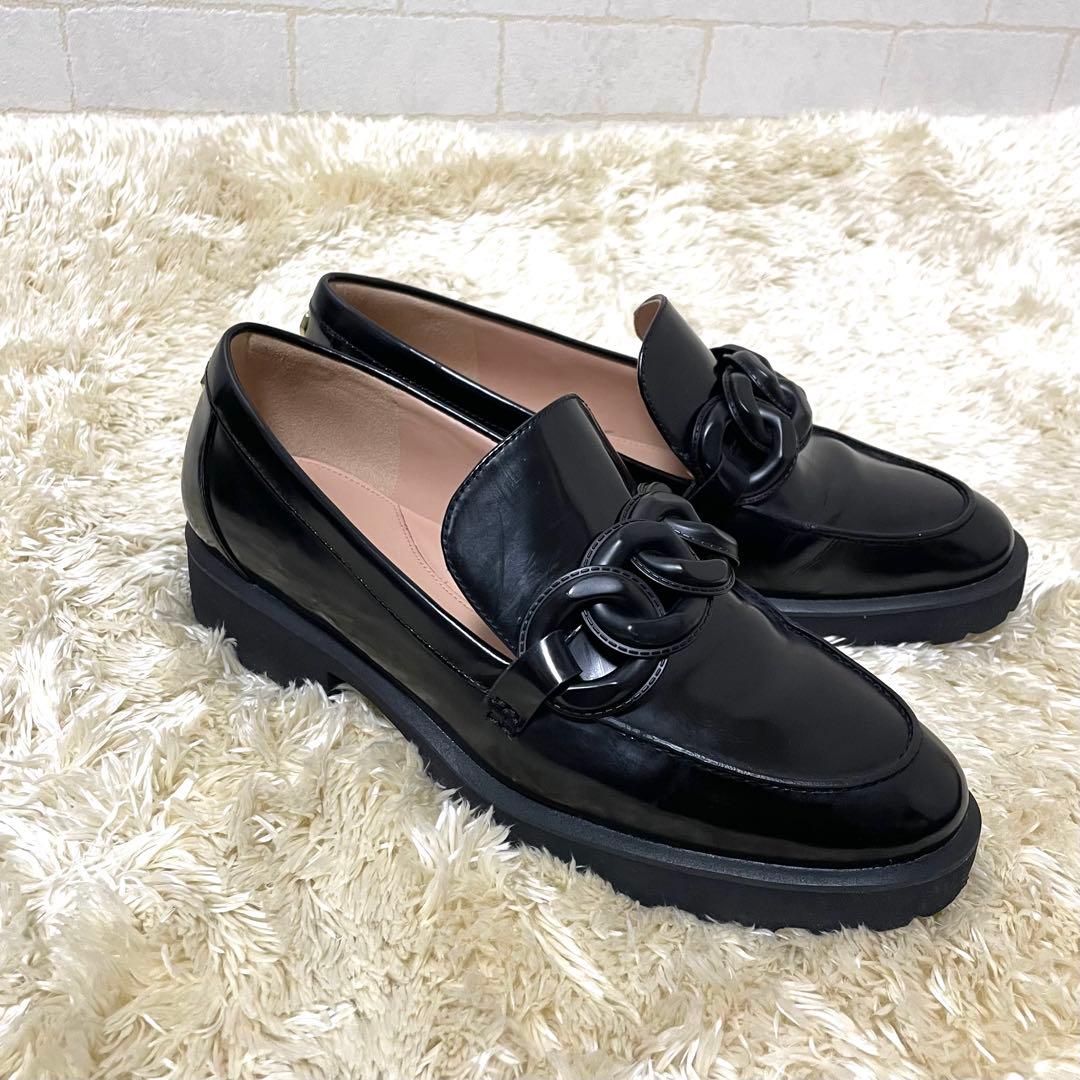 コールハーン　COLE HAAN ジュネーブチェーンローファー　黒　25cm