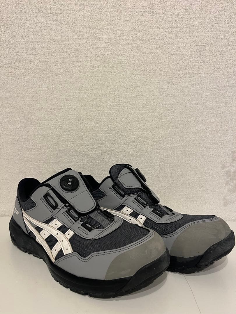 【しょうゆ】ASICS 安全靴 BOAシステム グレー/ホワイト