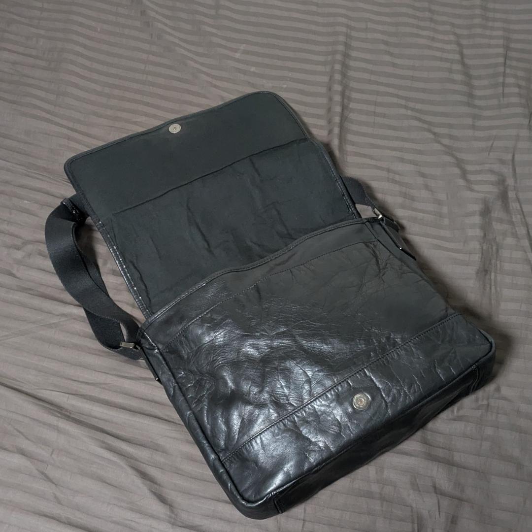 【価格変更済】ブラックレザーバッグ BURBERRY BLACK LABEL