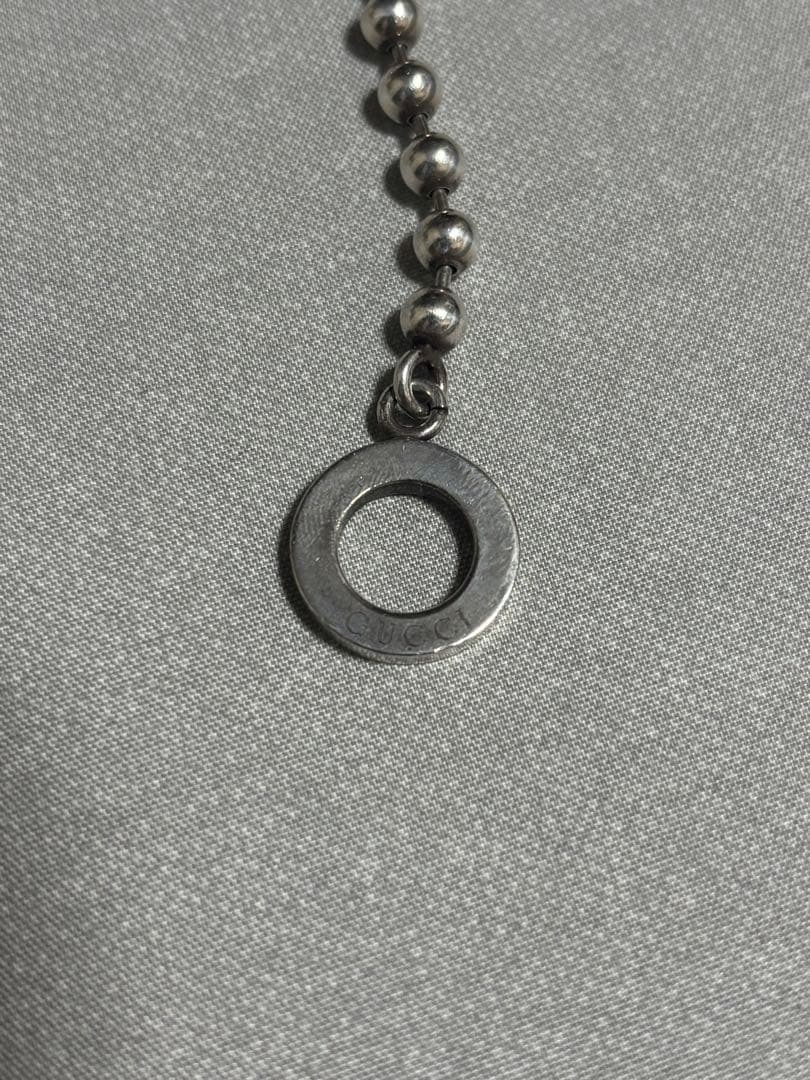 GUCCI シルバー ビーズブレスレット 18 cm