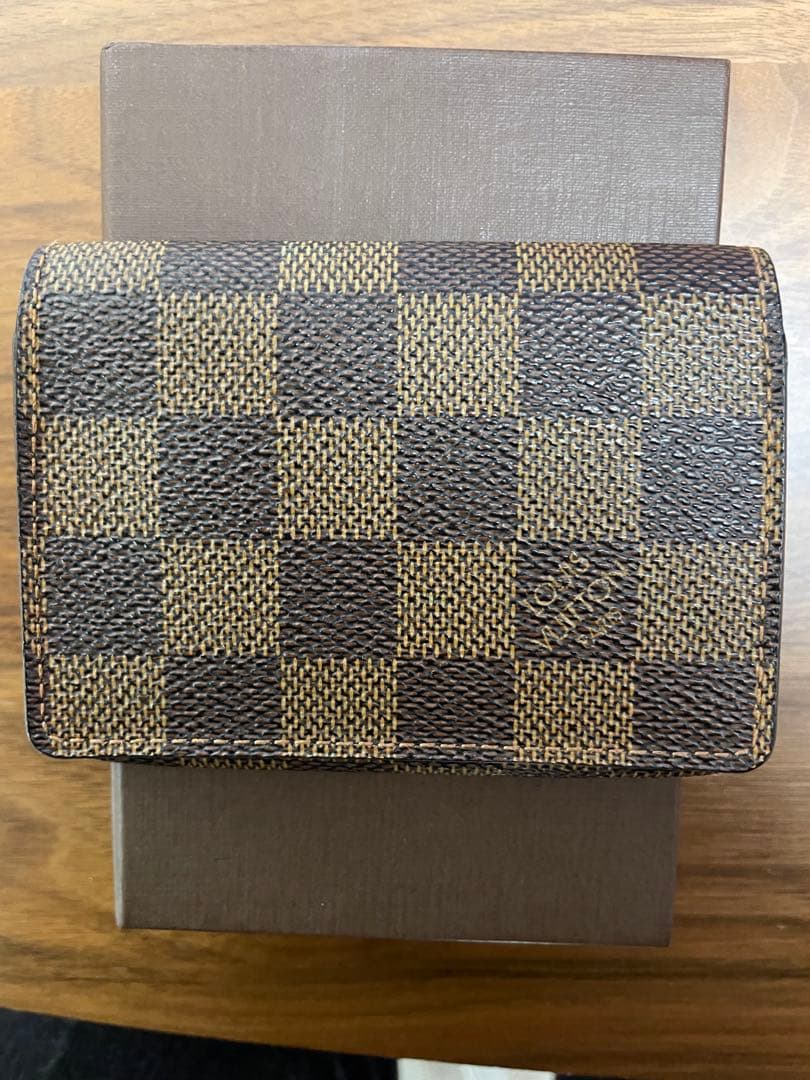 【美品箱付】LOUIS VUITTON ダミエ 名刺入れ