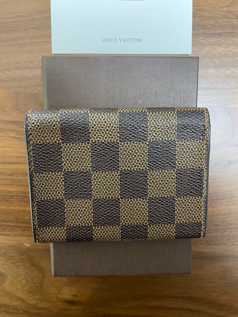 【美品箱付】LOUIS VUITTON ダミエ 名刺入れ