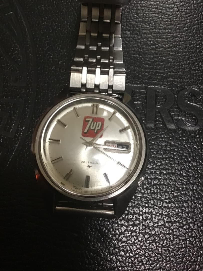 SEIKO 7UP ダブルネーム ビンテージ腕時計
