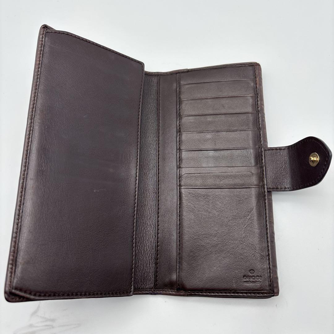 Gucci シマ　GGパターン　エンボス長財布