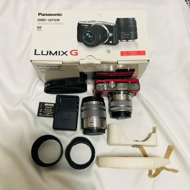Panasonic LUMIX DMC-GF6W ダブルレンズキット レッド
