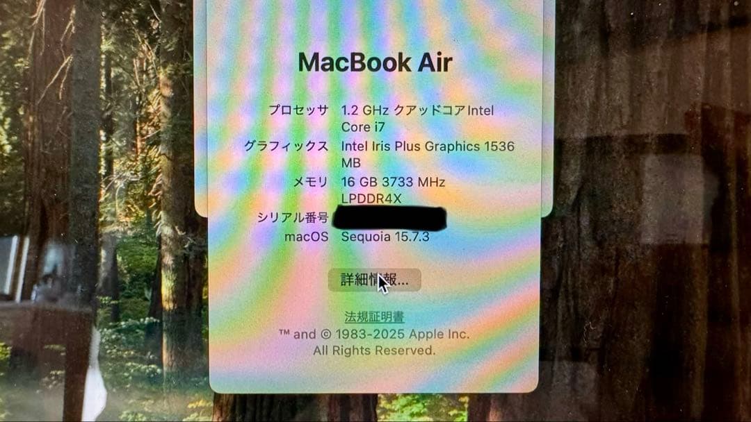 MacBook本体 MacBook Air (Core i7, 16GB) SSD2TB