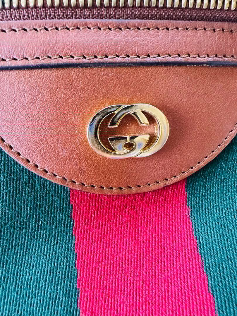 GUCCI ボディバッグ ベージュ/グリーン/レッド