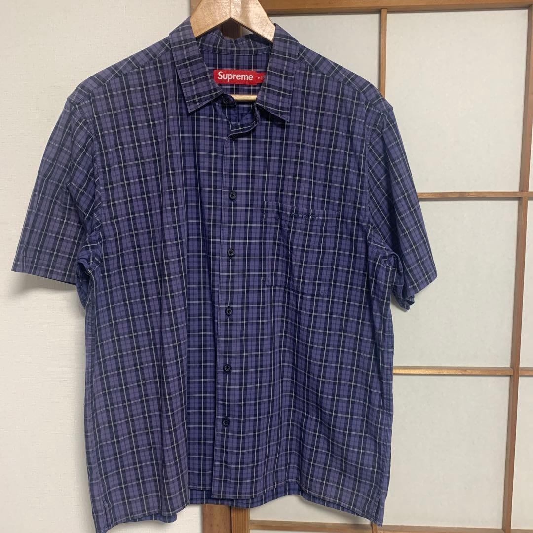 トップス Supreme loose fit mini Plaid shirt M