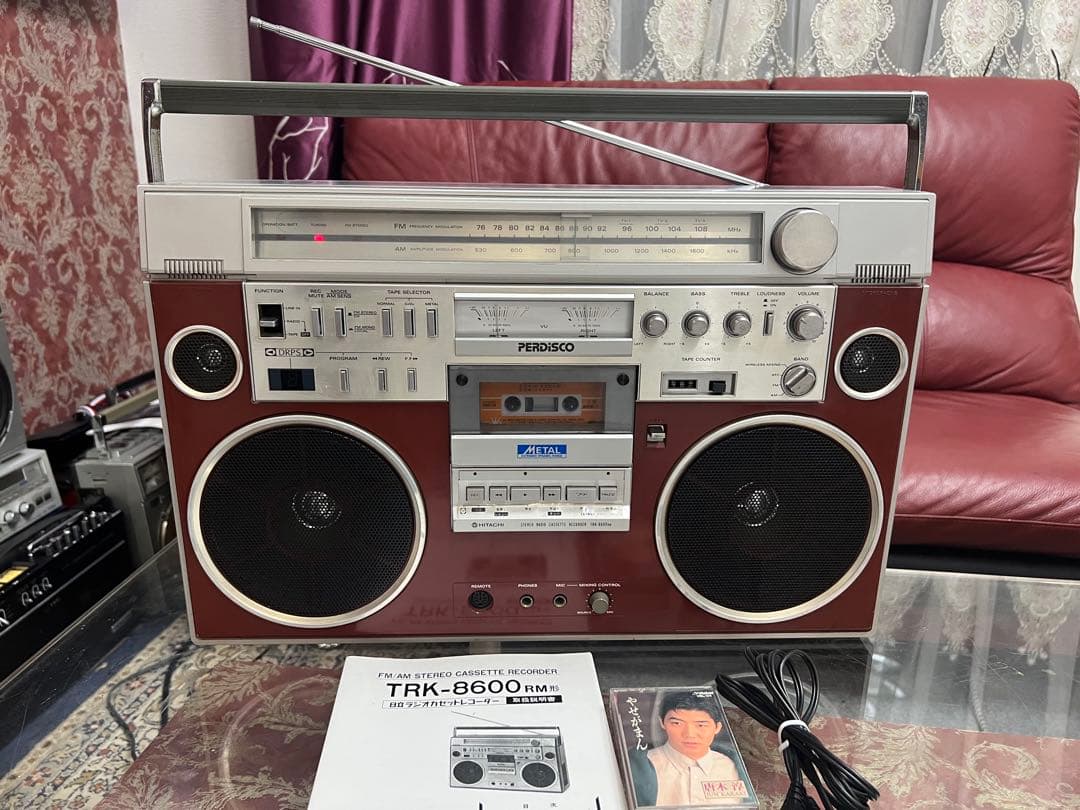 希少BTに変更可能日立ラジカセTRK-8600RM中古メンテナンス済み動作品美品