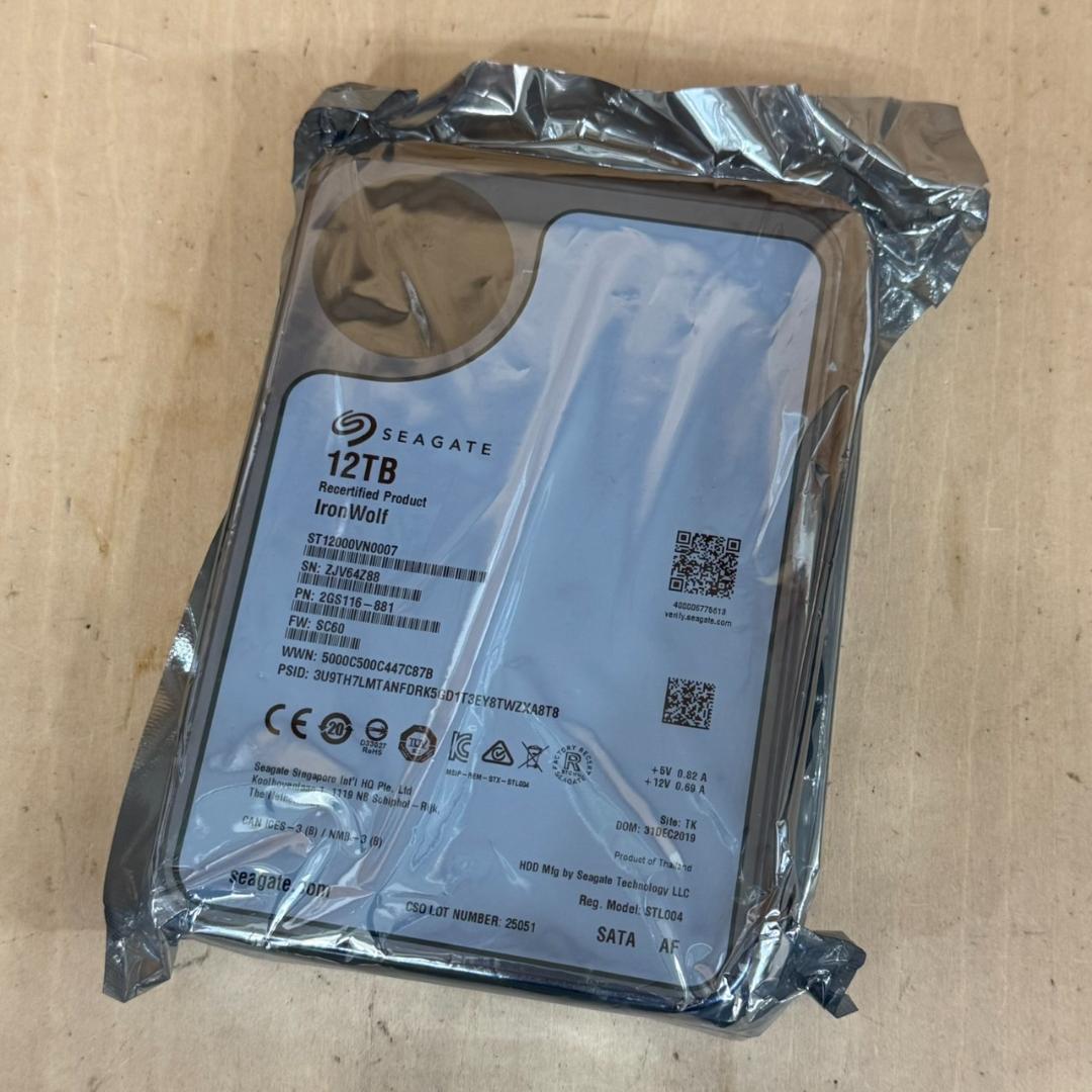 内蔵型ハードディスクドライブ Seagate IronWolf 12TB HDD ST12000VN0007