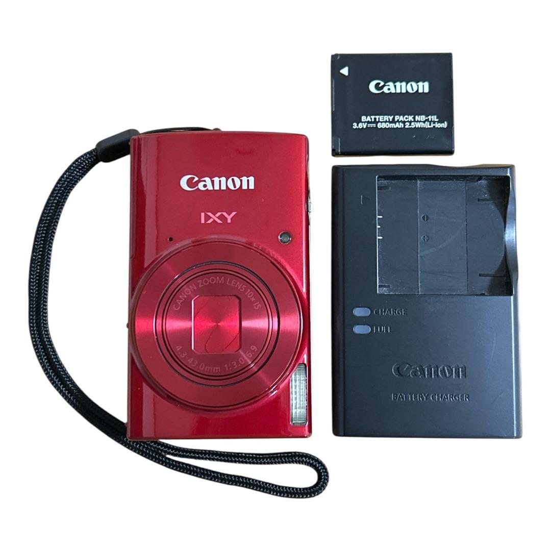 【美品】Canon IXY 190 レッド デジタルカメラ 充電器付き