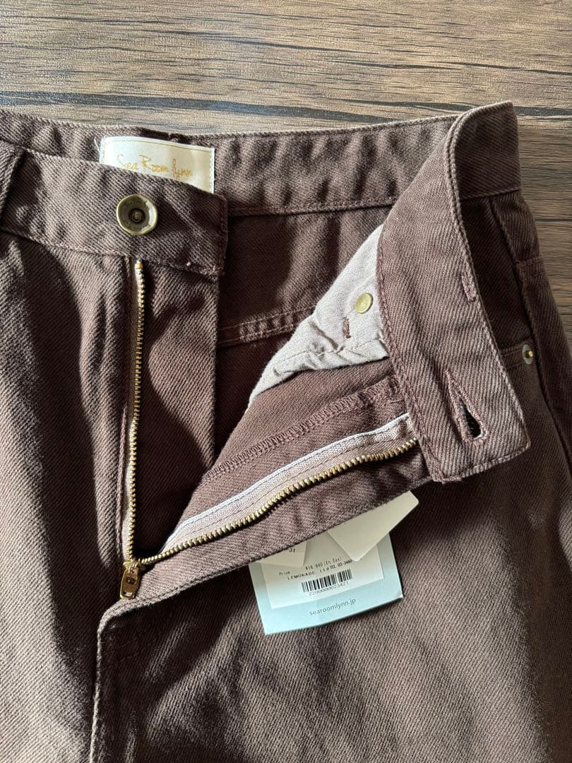 新品・未使用【SeaRoomlynn】ワイドウエストバギー SRN05 ブラウン