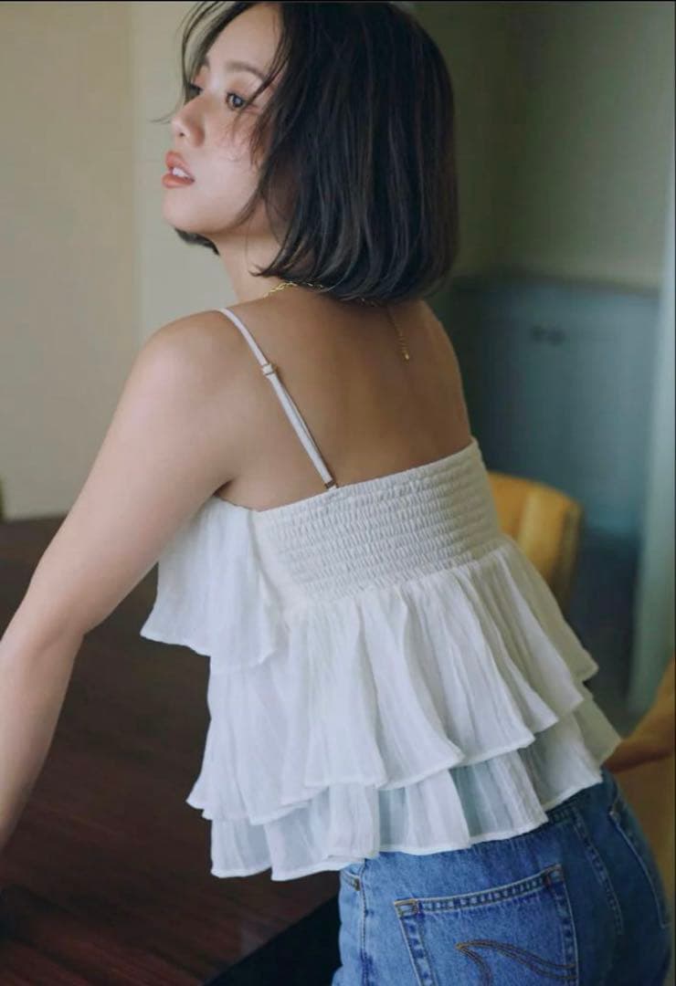 searoomlynn collab パッドinフリル 2wayキャミソール M