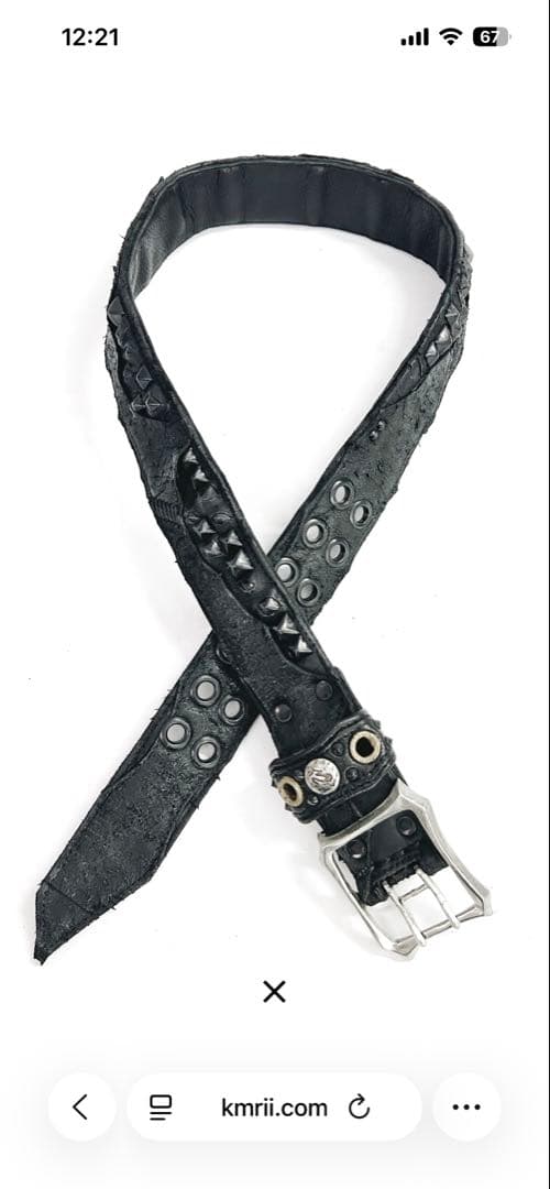 小物 kmrii leather belt Rhino 01