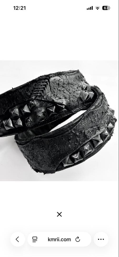 小物 kmrii leather belt Rhino 01