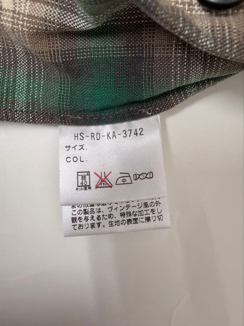 RRL（ダブルアールエル）オンブレチェック オープンカラーシャツ