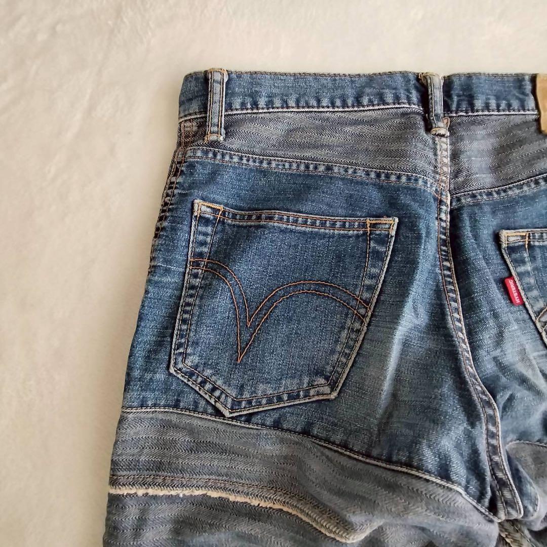 90s 初期　ヒステリックグラマー ツギハギデニム ウミヘビ　S フレア　y2k