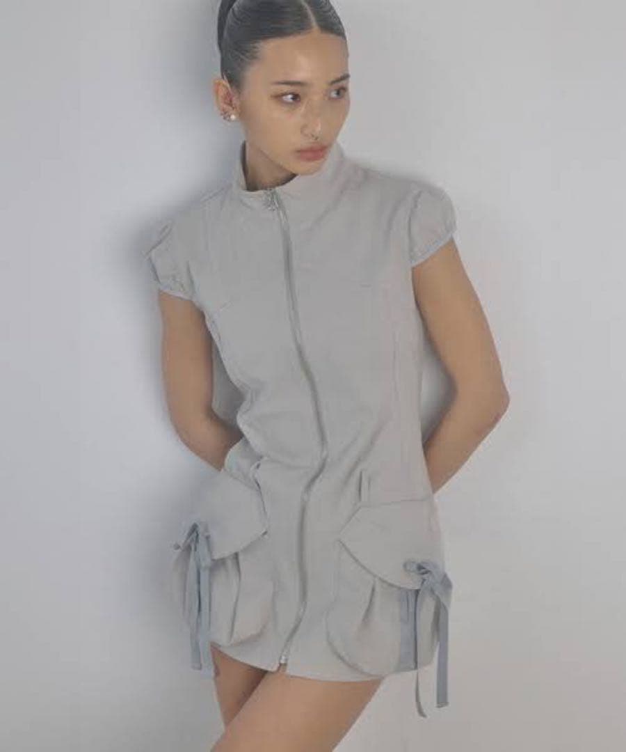 ワンピース SCULPTOR cargo zip-up dress