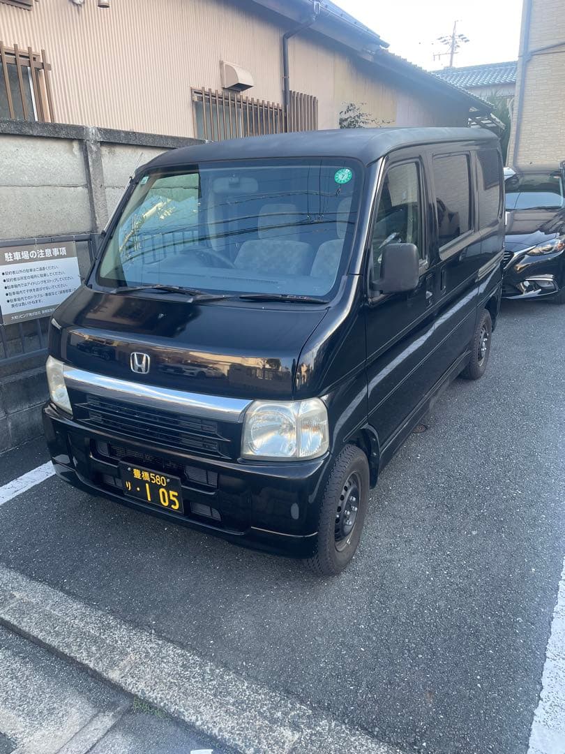 ホンダ バモス　黒 軽バン 2003年式