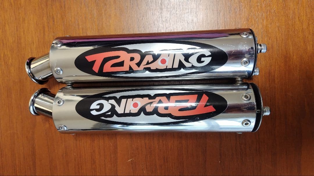 T2Racing ステンレスサイレンサー　 約30cm　逆三角形