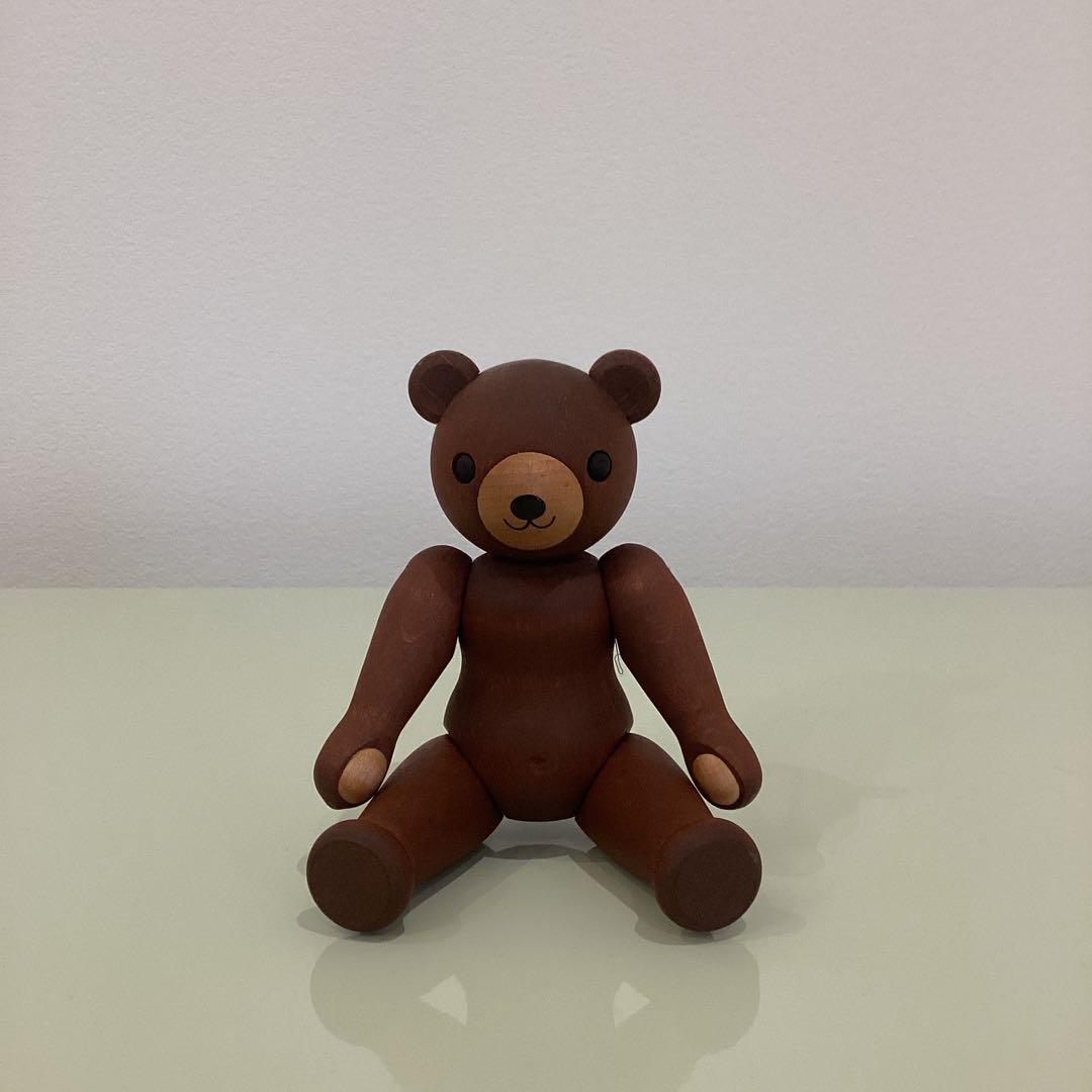【専用】　新品　ドイツ　KWO 木製テディベア　ブラウン色　木製くま　家族