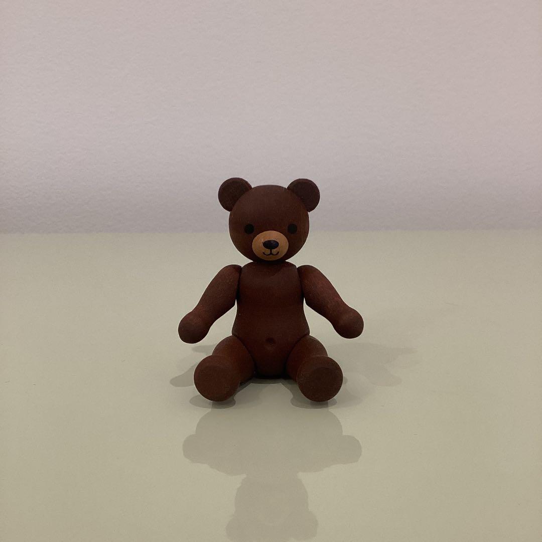 【専用】　新品　ドイツ　KWO 木製テディベア　ブラウン色　木製くま　家族