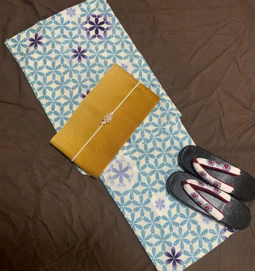 ◆最高級【綿絽浴衣】古典雪繋ぎの涼し水青蒼ゆかた◆着物としても着用可◆新品未使用