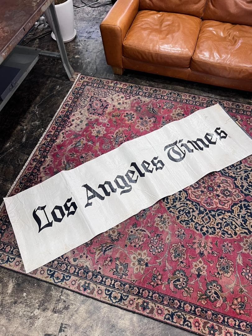 【値下げ】ヴィンテージ LA TIMES バナー 看板 / 店舗什器