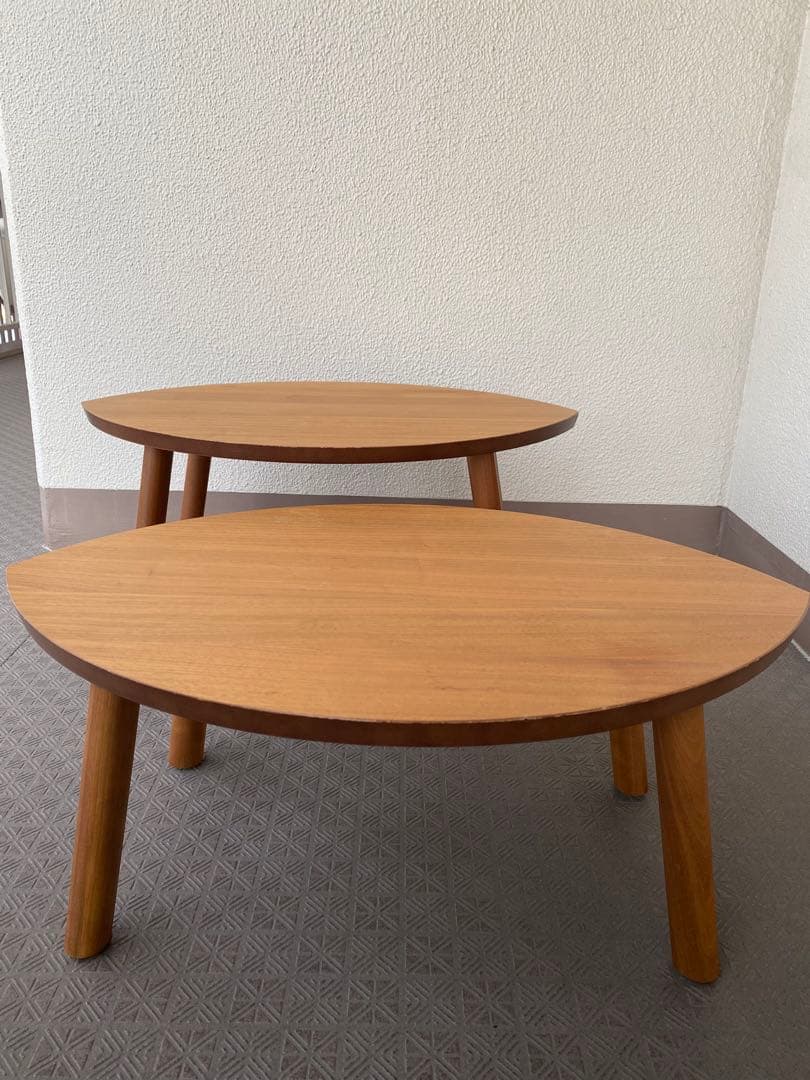 IKEA・イケア STOCKHOLM ローテーブル 2点セット ブラウン 木目調