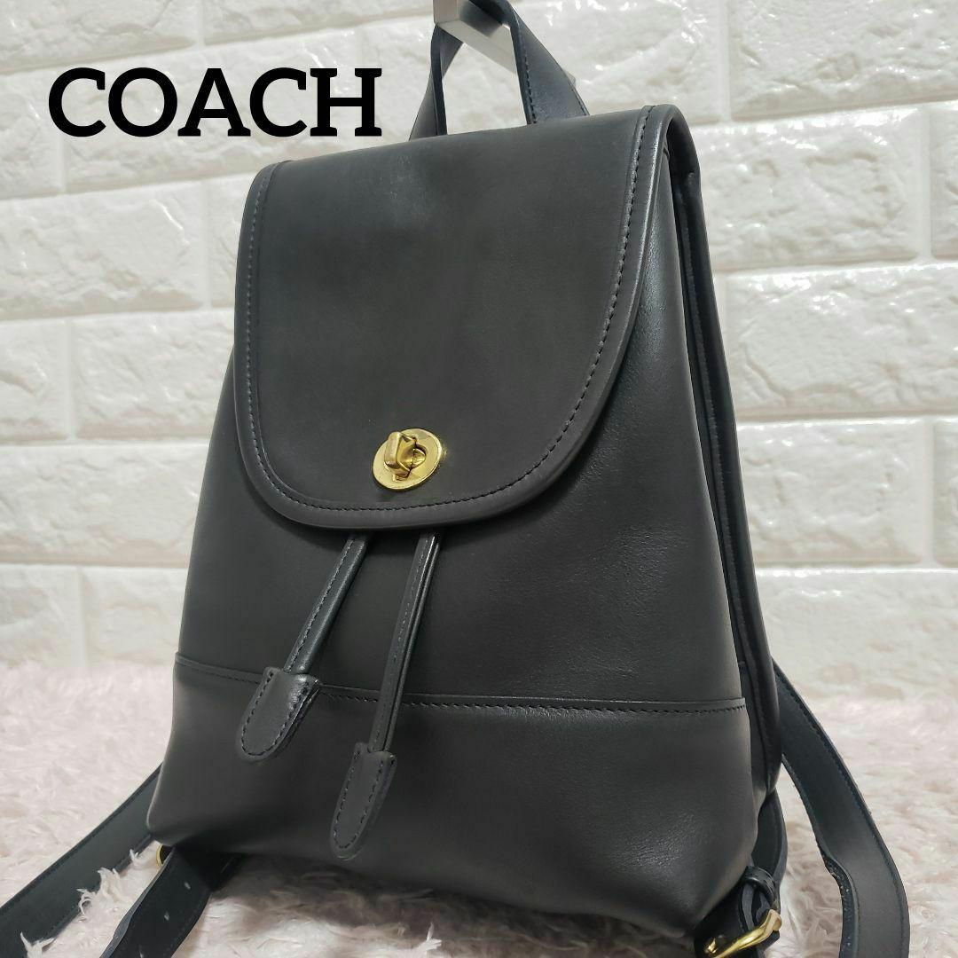 COACH オールドコーチ ターンロック ミニリュック ダークネイビー