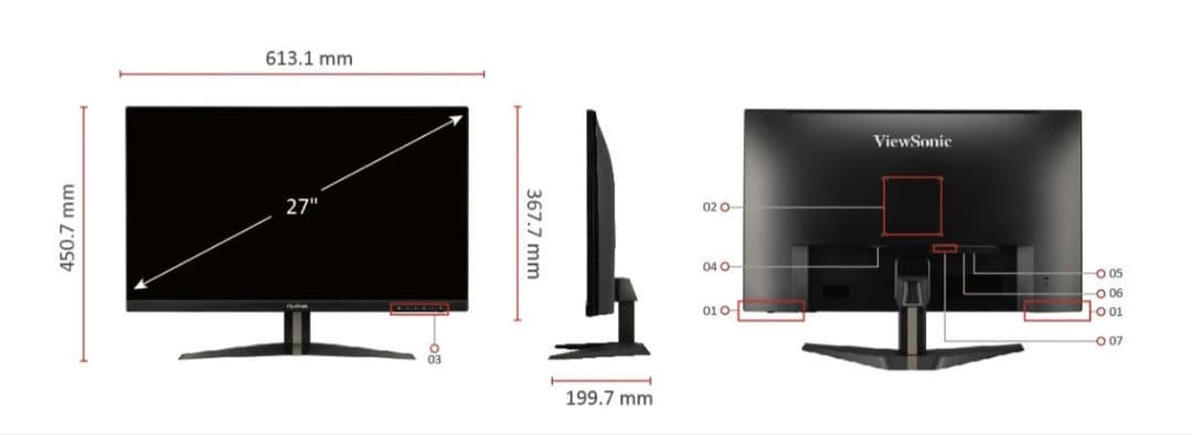 viewsonic VX2705-2KP-MHD ゲーミングモニター