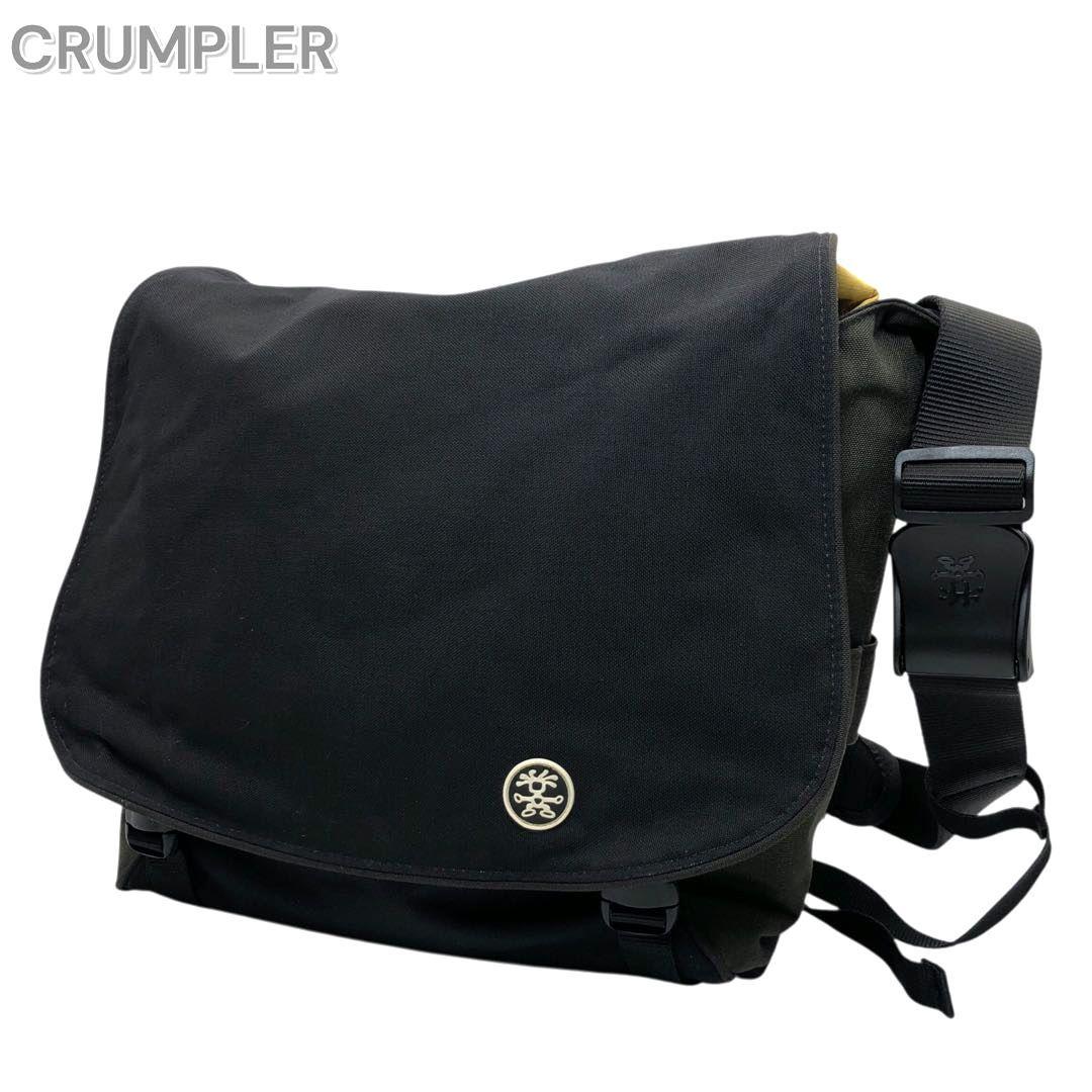 CRUMPLER クランプラー メッセンジャーバッグ 黒 大容量 斜め掛け ロゴ