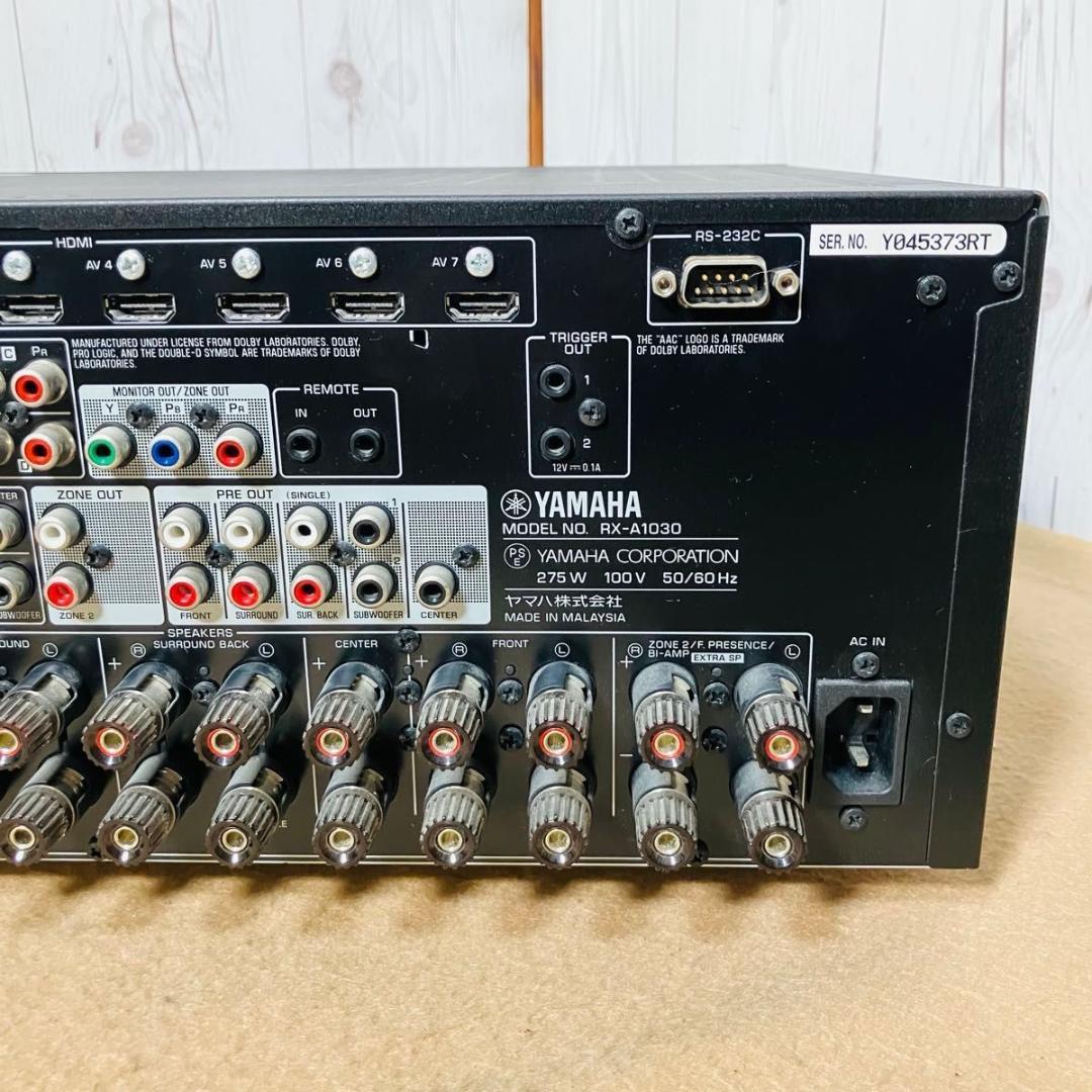 【美品】YAMAHA AVレシーバー RX-A1030 ブラック リモコン付