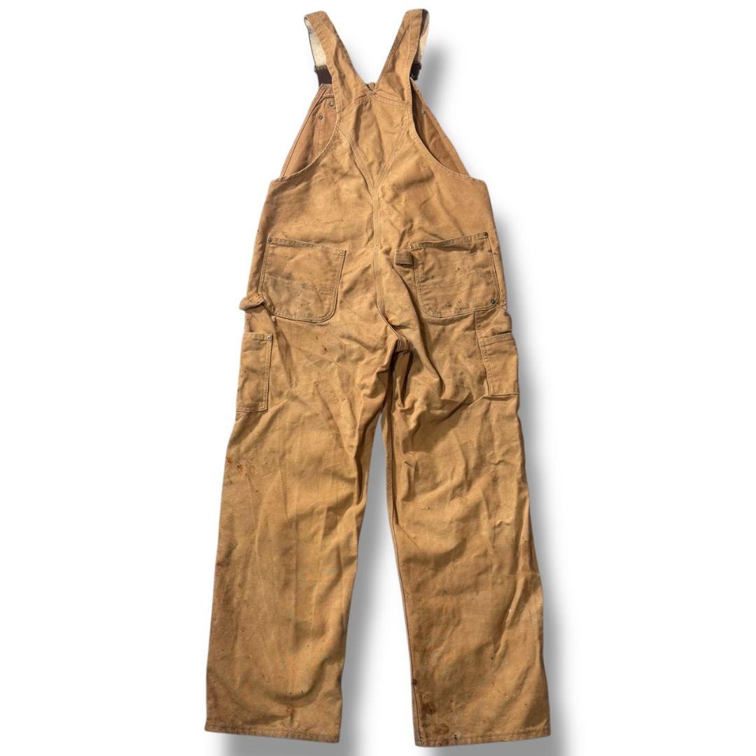 90s USA製 carhartt ダック ダブルニー オーバーオール ブラウン