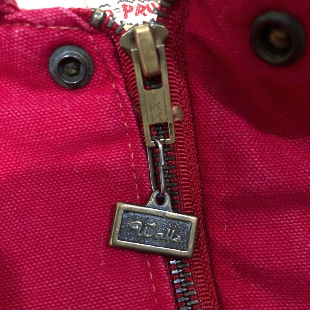 USA製 Walls BLIZZARD PRUF ワークジャケット 赤 短丈