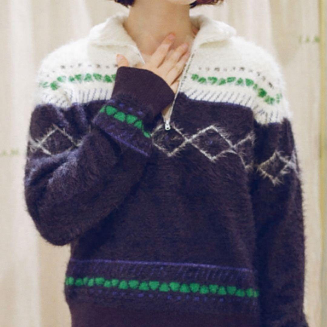 PAMM 食卓ノルディック ハーフジップニットサイズ2