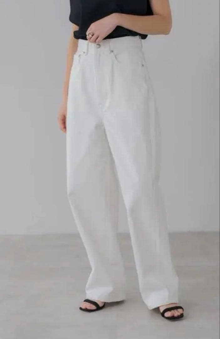 regleam カーブワイドデニム ホワイト