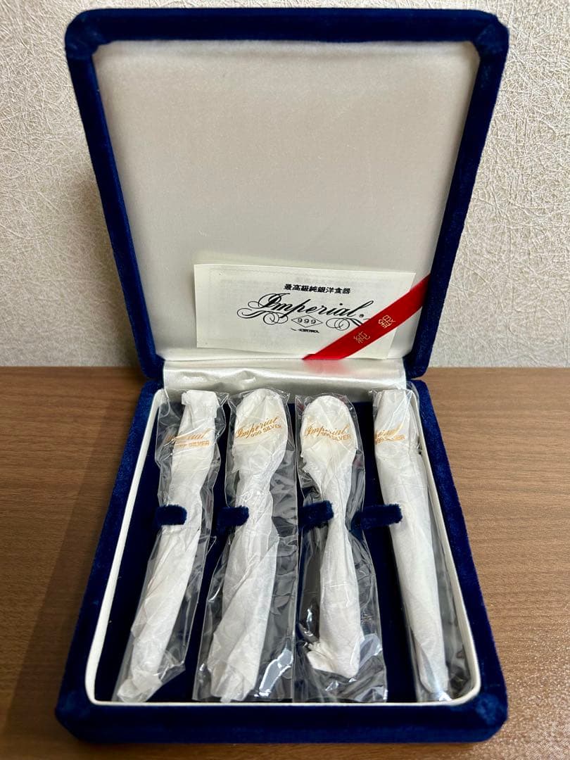 未使用 アズマ 純銀製 999 スプーン フォーク 計4本