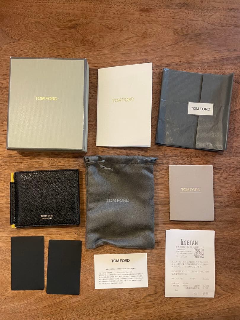 新品未使用✨TOMFORD トムフォード　マネークリップ　Y0231 レザー　黒