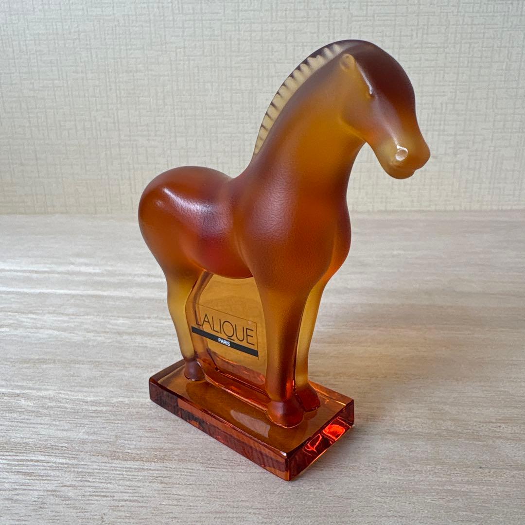 LALIQUE ガラス製馬の彫刻　ホース　オブジェ　置物　インテリア雑貨