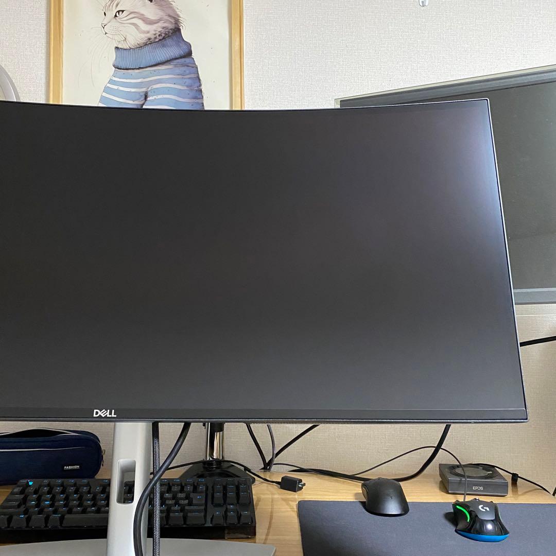美品　Dell U3421WE 曲面ウルトラワイドモニター