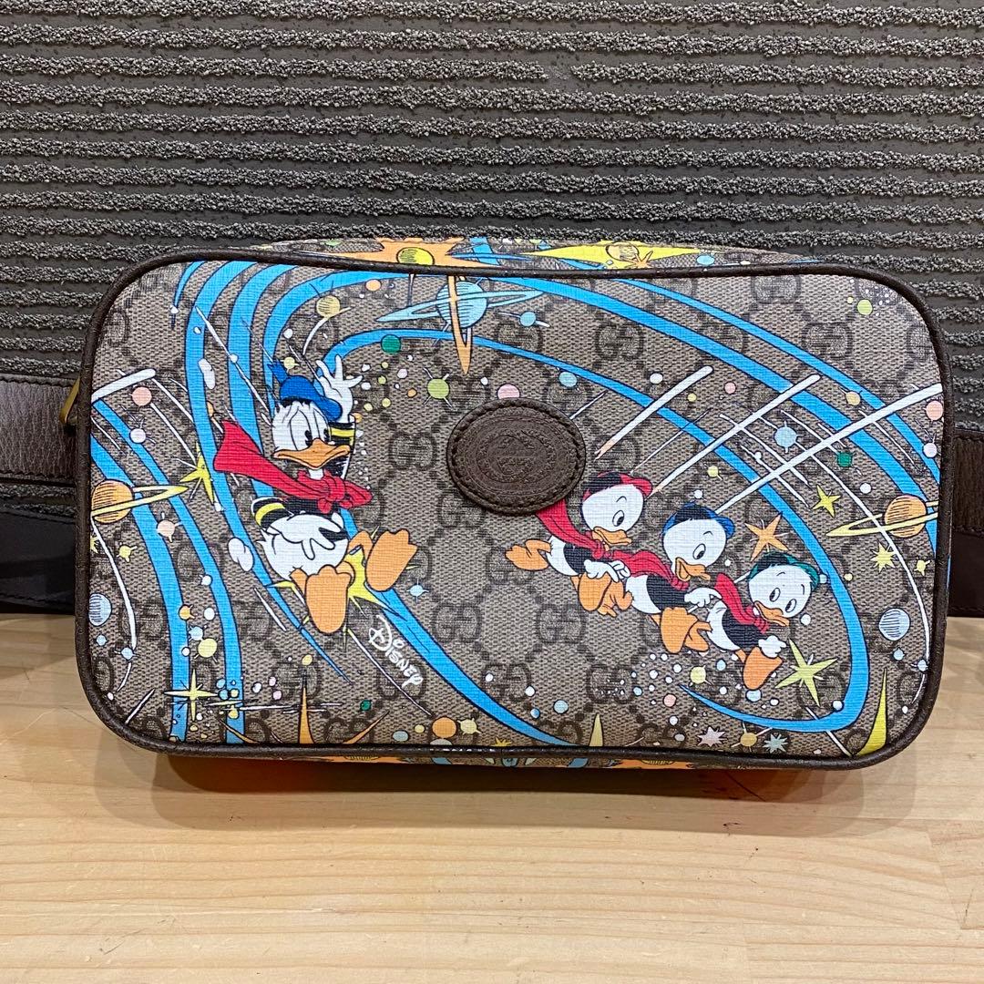 ほぼ未使用 GUCCI ディズニー ウエストポーチ GGスプリーム