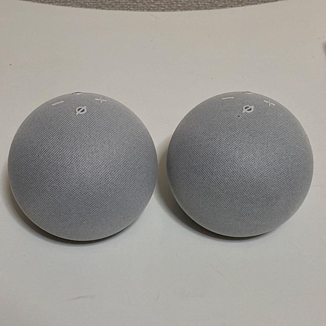 2個ペアEcho Dot with clock とEcho dot 第五世代