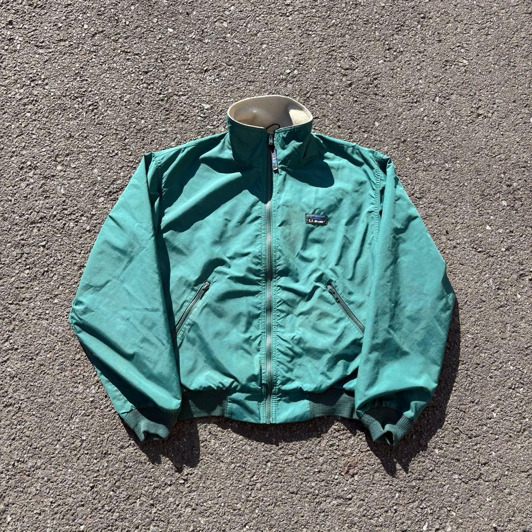 80s〜90s L.L.Bean ウォームアップジャケット グリーン USA古着