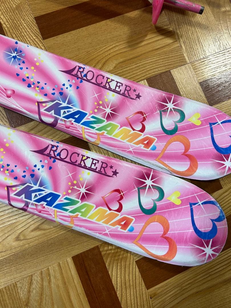 KAZAMA 子供用スキーセット　96cm ブーツ2足付