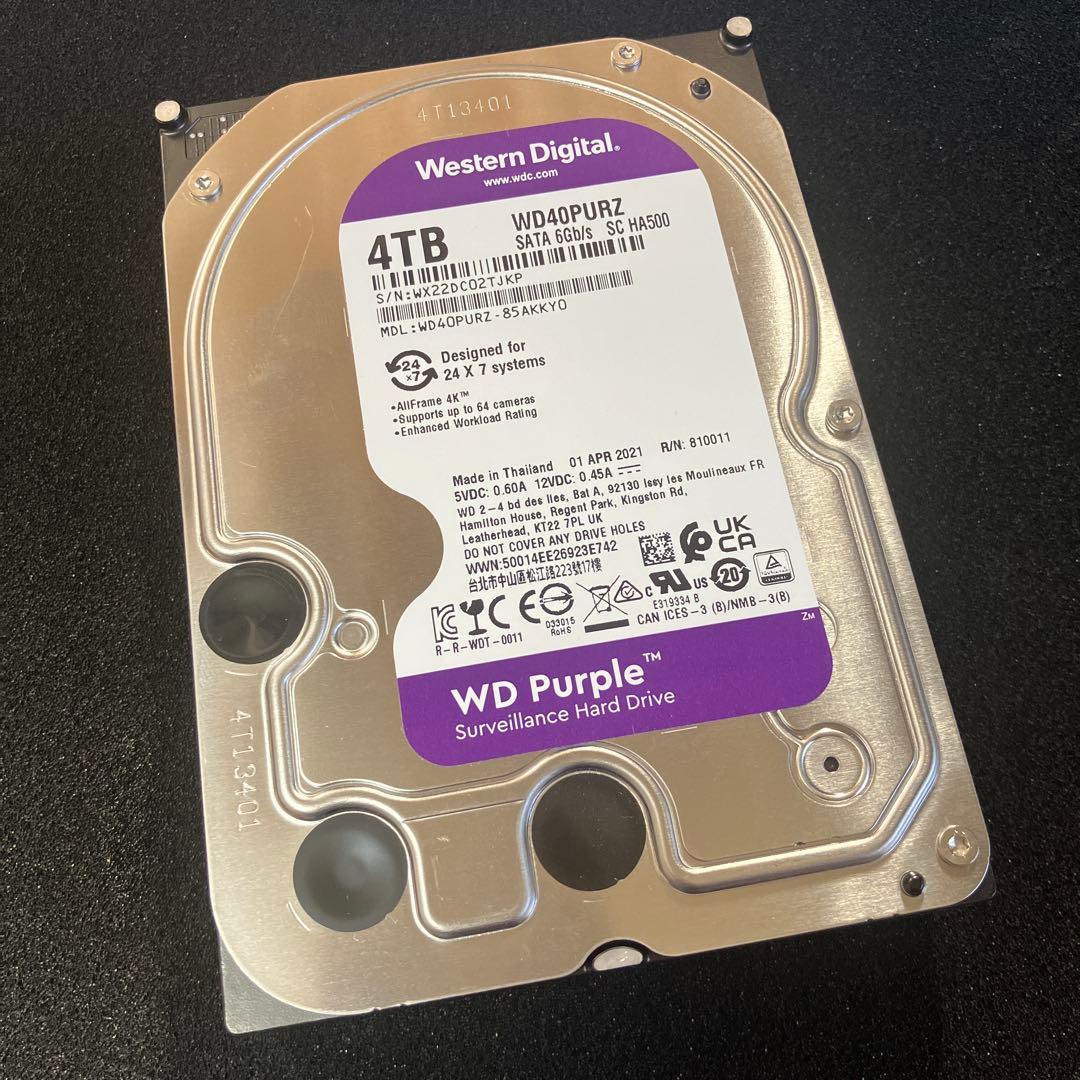 内蔵型ハードディスクドライブ Western Digital WD40PURZ 4TB HDD