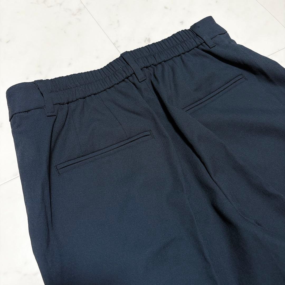 PLST パンツスーツセットアップ ノーカラージャケット ブラック Lサイズ