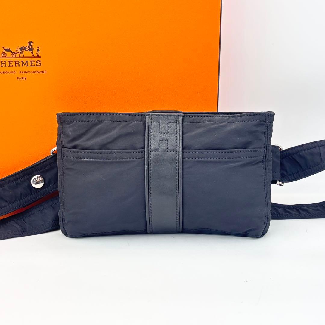 エルメス アカプルコ ポシェット サンチュール ナイロン ウエストバッグ