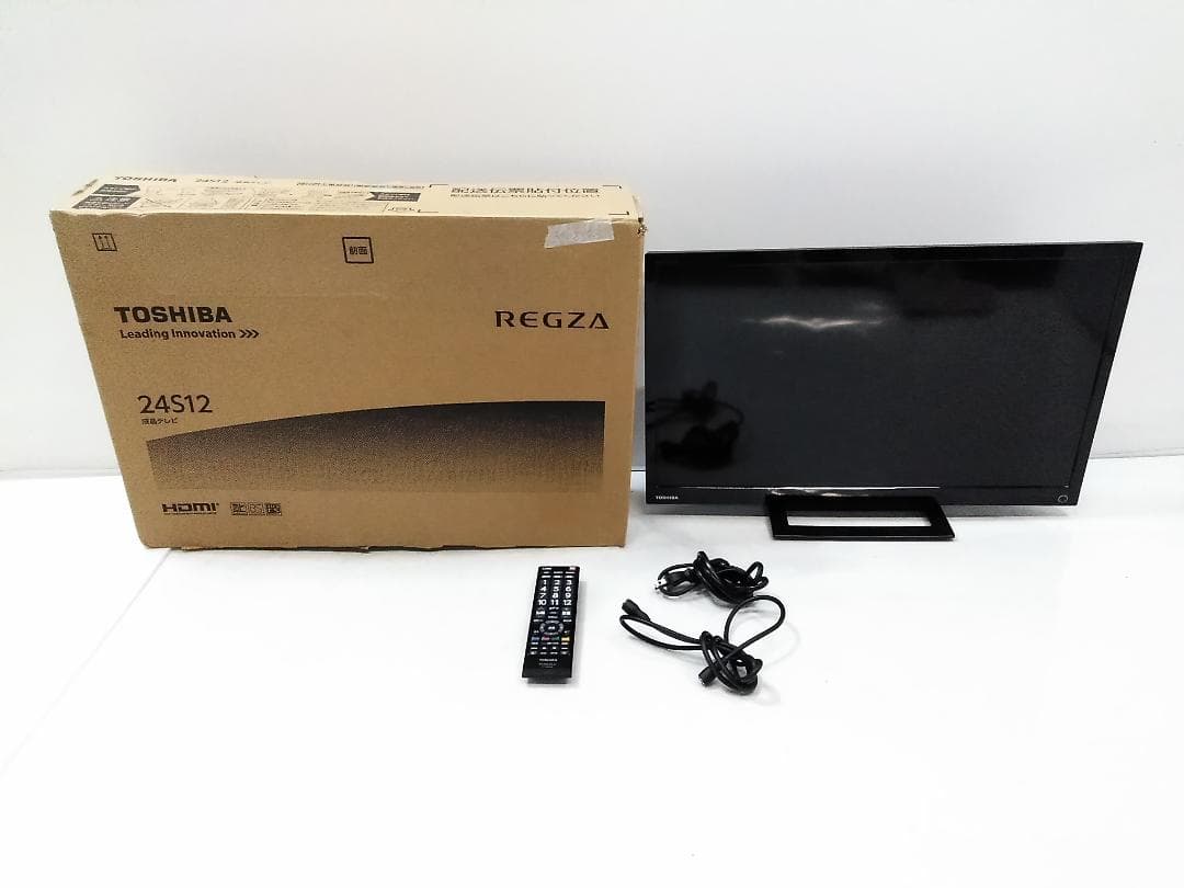 東芝 24S12 レグザ 24V型液晶テレビ リモコン 元箱付 2018年製□