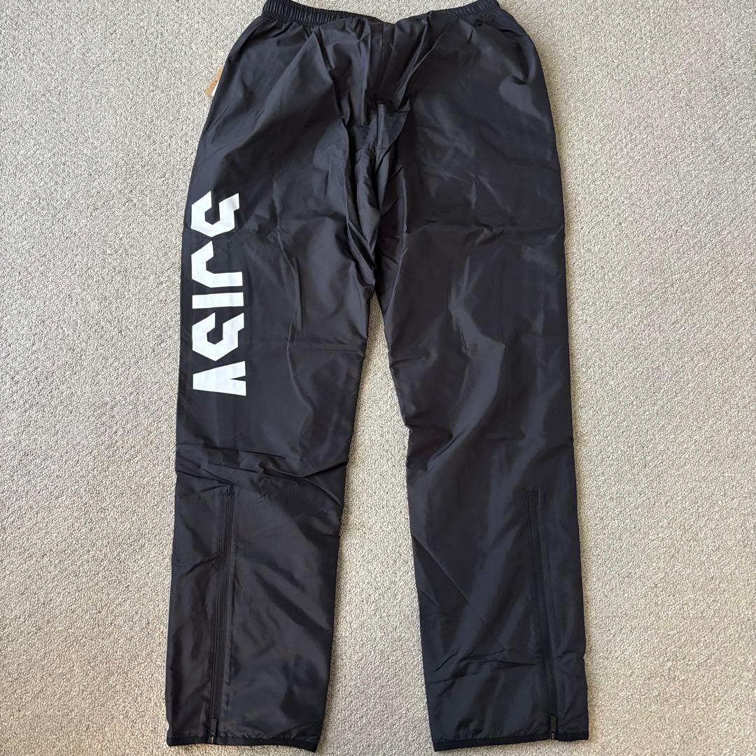 廃盤品！新品ASICS ウインドブレーカー 上下セット 黒 ジャージ Lサイズ
